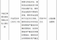 工商银行私人银行部被罚950万元：因理财资金违规用于限制性领域、违规用于归还本行贷款等