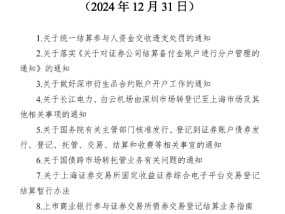 中国结算：废止《关于统一结算参与人资金交收透支处罚的通知》等10件业务规则