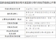 富德生命人寿本溪中心支公司被罚10万元：编制或者提供虚假的报告、报表、文件、资料